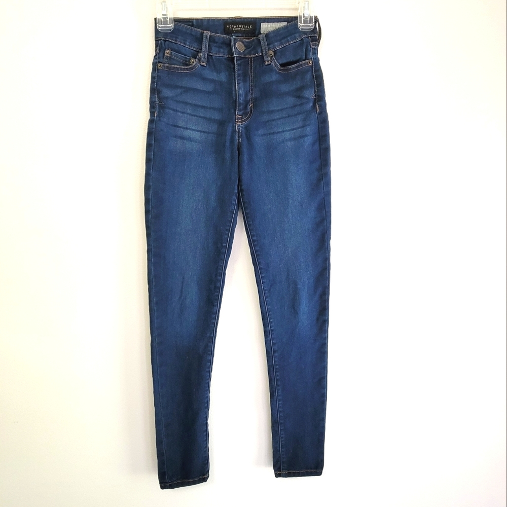 Aeropostale Dark Wash High Waisted Jeggings Size 00